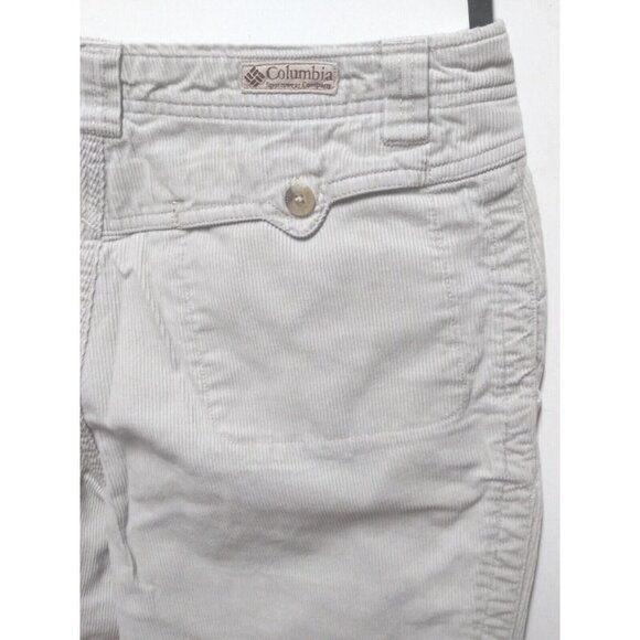 Columbia Sportswear Womens Corduroy Pants Sz 10 Nude beige Cords Outdoor cropped - Picture 6 of 9